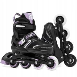 Raven Helixi Black/Violet 4v1 dětské kolečkové brusle - Led kolečka