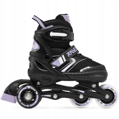 Raven Helixi Black/Violet 4v1 dětské kolečkové brusle - Led kolečka