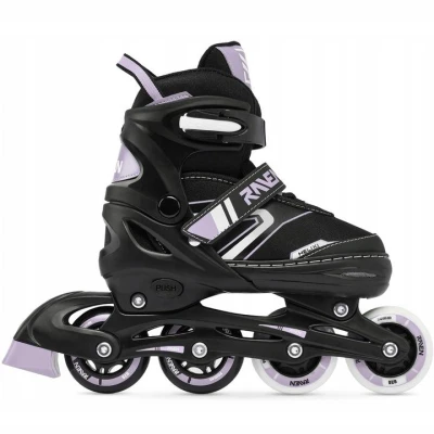 Raven Helixi Black/Violet 4v1 dětské kolečkové brusle - Led kolečka