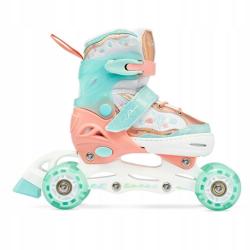 Raven Isla Orange/Mint dětské kolečkové brusle 3v1 - Led kola POUZE EU 34-37 (VÝPRODEJ)