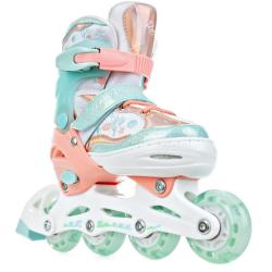 Raven Isla ORANGE/MINT dětské kolečkové brusle - svítící kola LED POUZE EU 34-37 (VÝPRODEJ)