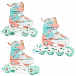 Raven Isla Orange/Mint dětské kolečkové brusle 3v1 - Led kola Raven Isla Orange/Mint dětské kolečkové brusle 3v1 - Led kola
