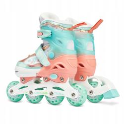 Raven Isla Orange/Mint 2v1 dětské brusle - svítící kola LED