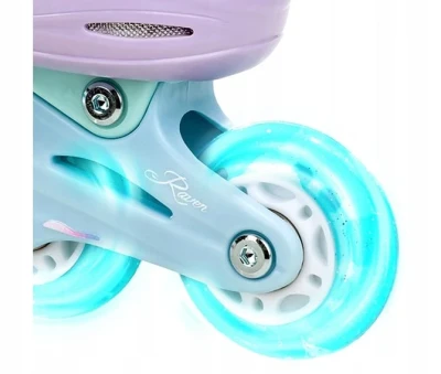 Raven Isla Violet dětské kolečkové brusle - svítící kola LED POUZE EU 34-37 (VÝPRODEJ)