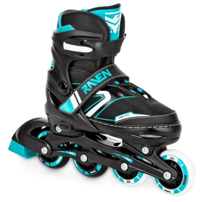 Raven Helixi LED black/mint dětské kolečkové brusle 2v1 - svítící kola