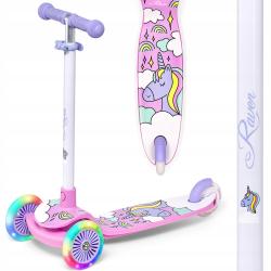 Raven Laviana Unicorn s LED koly lila/pink dětská tříkolová koloběžka Raven Laviana Unicorn s LED koly lila/pink dětská tříkolová koloběžka