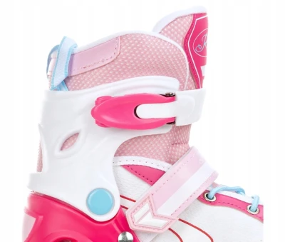 Raven Lia PINK dětské kolečkové brusle 2v1 s LED