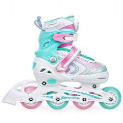 Raven Lia PLUS (svítící kola LED, utahování kolečkem) dětské brusle 2v1