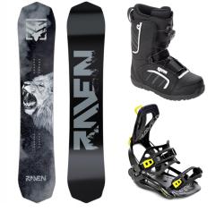 Raven Lion snowboard + Raven RAGE Fastec FT360 black/lime viazanie + Raven Target ATOP obuv