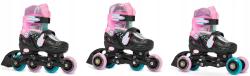 Raven Loret Glitter Black/Mint/Pink dětské brusle 3v1 - LED kolečka