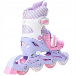 Raven Loret LILA/PINK dětské inline brusle - svítící kola LED POUZE EU 30-33 (VÝPRODEJ)