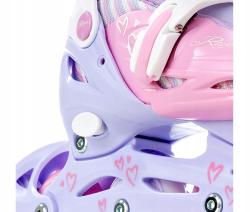 Raven Loret LILA/PINK 3v1 dětské inline brusle - svítící kola LED