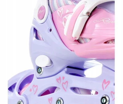 Raven Loret LILA/PINK 3v1 dětské inline brusle - svítící kola LED