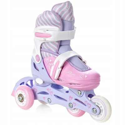 Raven Loret LILA/PINK 4v1 dětské brusle - svítící kola LED