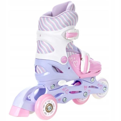 Raven Loret LILA/PINK 4v1 dětské brusle - svítící kola LED