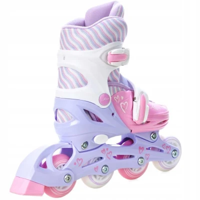 Raven Loret LILA/PINK dětské inline brusle - svítící kola LED