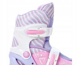 Raven Loret LILA/PINK dětské inline brusle - svítící kola LED