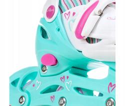 Raven Loret White 3v1 dětské inline brusle - svítící kola LED