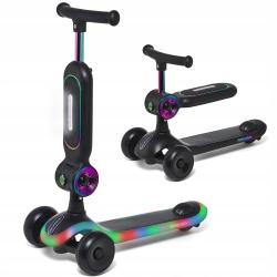Raven Lumiloo Black / Neo Chrome dětská koloběžka 2v1 s LED podsvícením Raven Lumiloo Black / Neo Chrome dětská koloběžka 2v1 s LED podsvícením