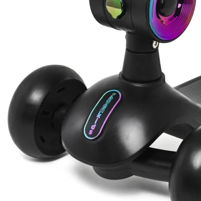 Raven Lumiloo Black / Neo Chrome dětská koloběžka 2v1 s LED podsvícením