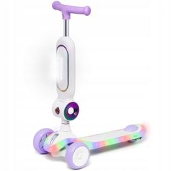 Raven Lumiloo White / Neo Chrome dětská koloběžka 2v1 s LED podsvícením