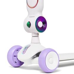 Raven Lumiloo White / Neo Chrome dětská koloběžka 2v1 s LED podsvícením