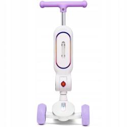 Raven Lumiloo White / Neo Chrome dětská koloběžka 2v1 s LED podsvícením