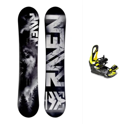 Raven Lupus pánský snowboard + Raven S230 lime snowboardové vázání