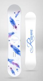 Raven Mia White dámský snowboard + Raven FT360 white vázání