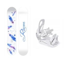 Raven Mia White dámsky snowboard + Raven S230 White viazanie