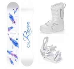Raven Mia White snowboard + Raven S230 White viazanie + Raven Pearl white topánky