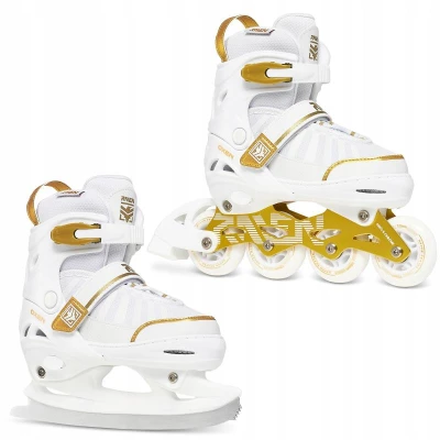 Raven Oxen White/Gold dětské brusle 2v1
