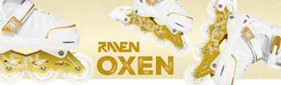 Raven Oxen White/Gold dětské brusle 2v1