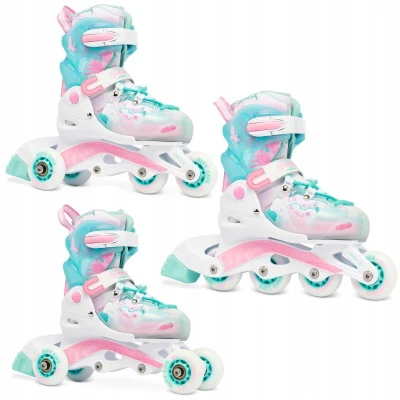 Raven Princess 3v1 MINT/PINK dětské kolečkové brusle Raven Princess 3v1 MINT/PINK dětské kolečkové brusle