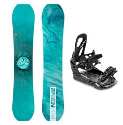 Raven PRO Marble Carbon Mint dámský snowboard + Raven S230 Black vázání Raven PRO Marble Carbon Mint dámský snowboard + Raven S230 Black vázání