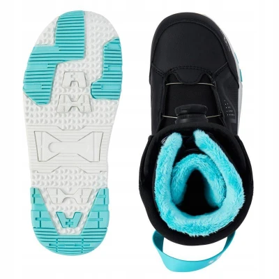 Raven PRO Marble Carbon Mint snowboard + Raven Fastec FT360 black/mint vázání + Raven Galla mint MOZ boty