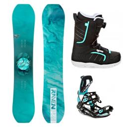 Raven PRO Marble Carbon Mint snowboard + Raven Fastec FT360 black/mint vázání + Raven Diva MOZ black/mint boty Raven PRO Marble Carbon Mint snowboard + Raven Fastec FT360 black/mint vázání + Raven Diva MOZ black/mint boty