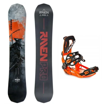 Raven PRO Sensei Carbon snowboard + Raven RAGE Fastec FT360 orange vázání + sleva 400,- na příslušenství
