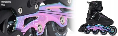 Raven Profession PLUS Black/Neo Chrome dětské kolečkové brusle