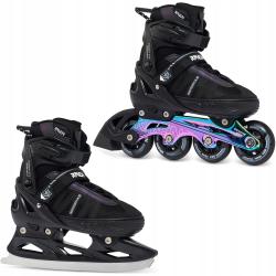 Raven Profession PLUS Black/Neo Chrome 2v1 dětské brusle