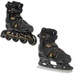 Raven Pulse PRO Black/Gold FitGo korčule 2v1 Raven Pulse PRO Black/Gold FitGo korčule 2v1