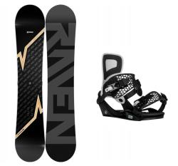 Raven Pulse snowboard + Gravity Indy black/white viazanie