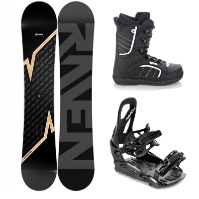 Raven Pulse snowboard + Raven S230 Black snowboardové vázání + Raven Target snowboardová obuv Raven Pulse snowboard + Raven S230 Black snowboardové vázání + Raven Target snowboardová obuv