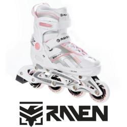 Raven Pulse white/pink kolečkové inline brusle - 1x vyzkoušeno POUZE EU 37-40 (VÝPRODEJ)