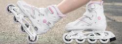 Raven Pulse white/pink kolečkové inline brusle - 1x vyzkoušeno POUZE EU 37-40 (VÝPRODEJ)