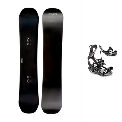 Raven Pure black pánský snowboard + Raven FT360 black snowboardové vázání