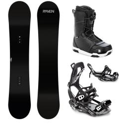 Raven Pure black snowboard + Raven Fastec FT360 black viazanie + Raven Flush MOZ topánky