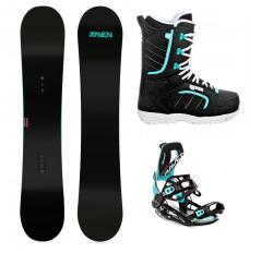 Raven Pure mint snowboard + Raven Fastec FT360 black/mint viazanie + Raven Diva black/mint topánky