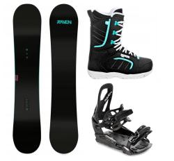 Raven Pure mint snowboard + Raven S230 Black viazanie + Raven Diva black/mint topánky