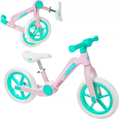 Croxer Foldi 12 Mint/Pink lehké (2,6kg) skládací dětské odrážedlo
